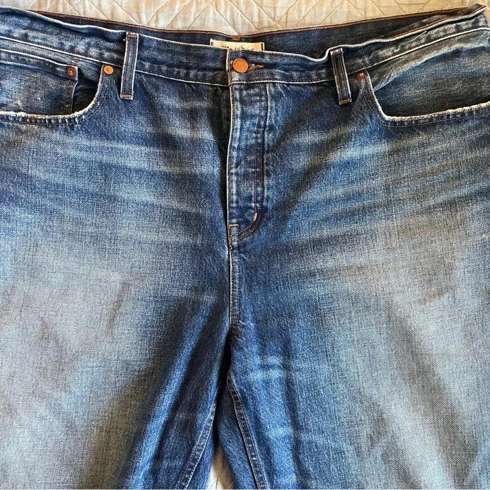 Madewell Low-Slung Baggy Jeans in Moffat Wash-Rigid Size 33 $138‎ NS199